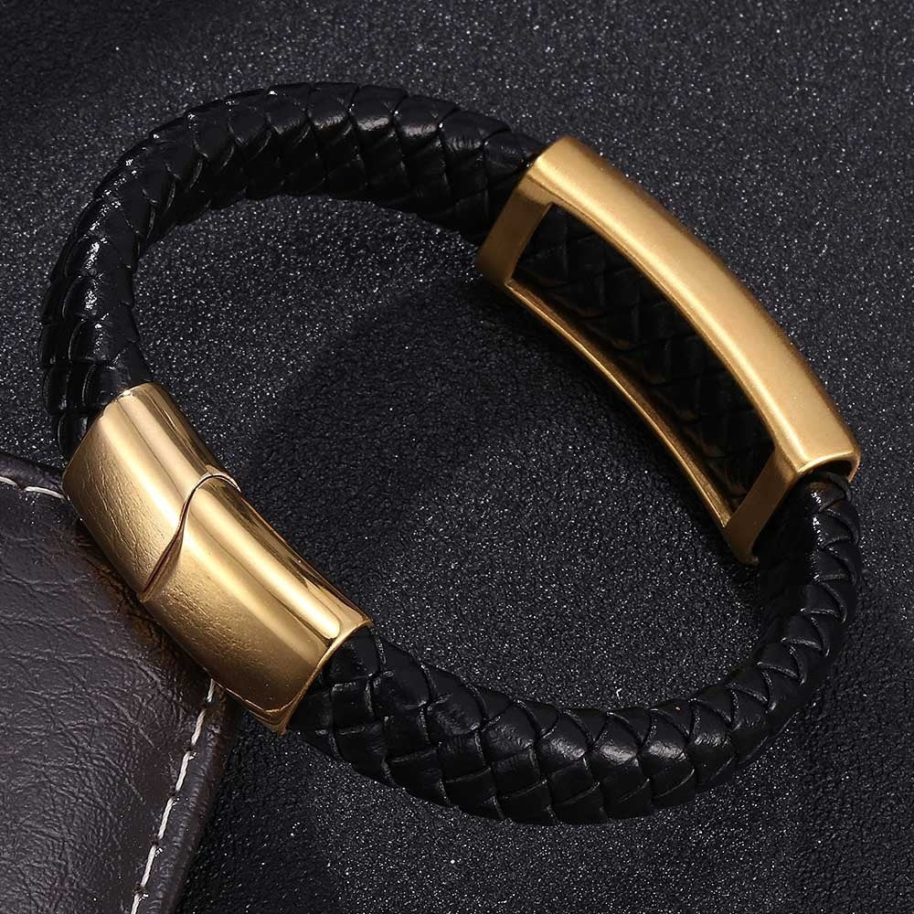 European And American Stainless Steel Personalized Bracelet Men's Braided Rope Bracelet