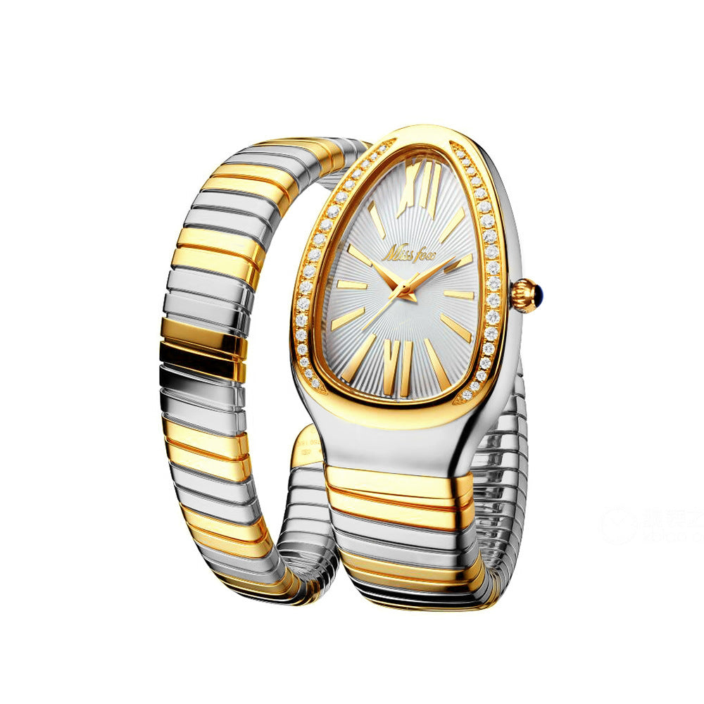 Women's Stainless Steel Diamond Serpentine Watch