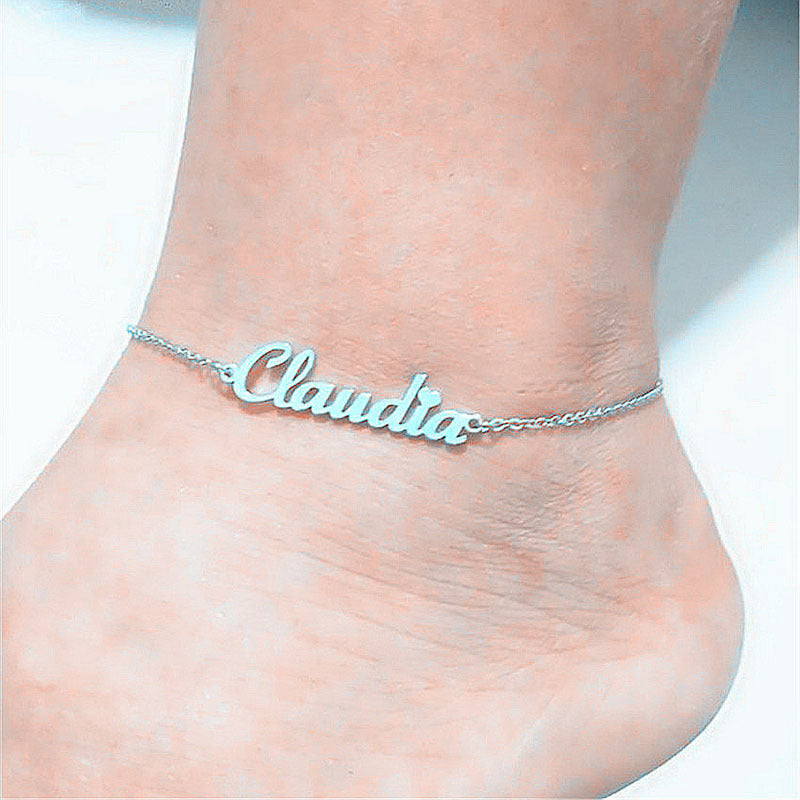 DIY custom name anklet