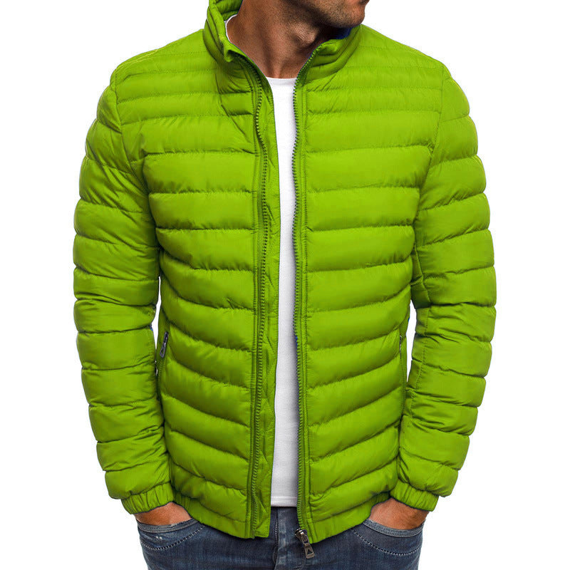 Men's Solid Color Stand-up Collar Jacket