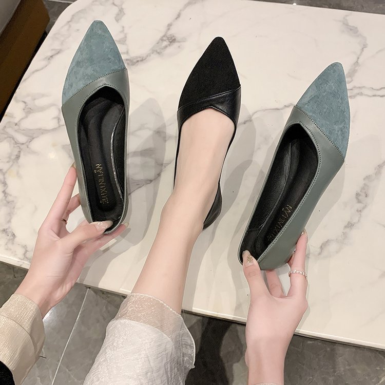 Women's Low-cut Fashion Pointed Stitching Flat Shoes