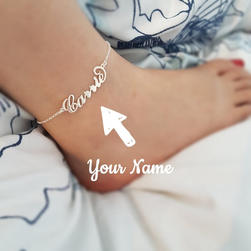 DIY custom name anklet