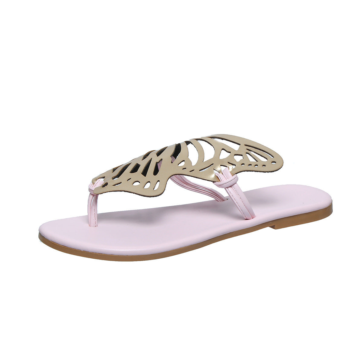 sandal Fashion Hollow Butterfly Flip-Flops Summer Sandals For Women Casual Beach Shoes New Low Heel Flat Slides Slippers