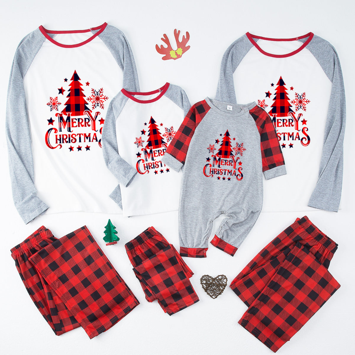 European And American Parent-child Homewear Clothes Christmas Homewear Parent-child Suit