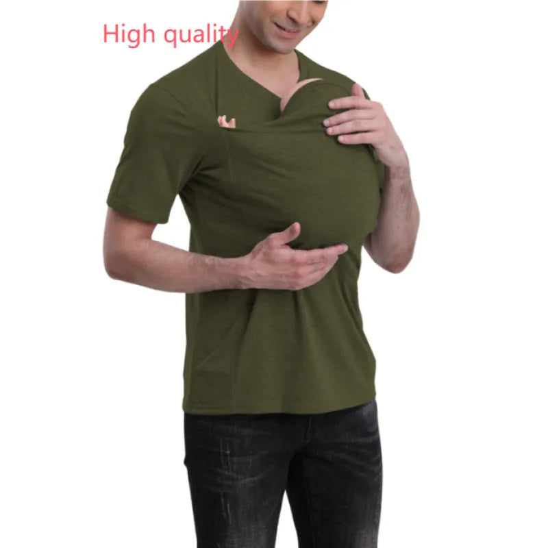 Dad Multifunctional Clothes Kangaroo Mummy Vest Long Sleeve