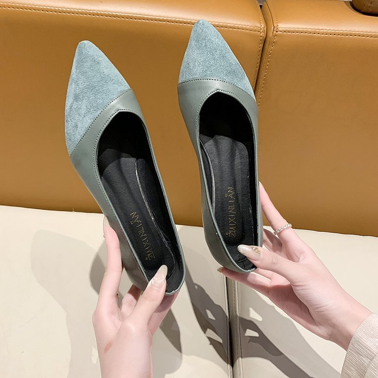 Women's Low-cut Fashion Pointed Stitching Flat Shoes