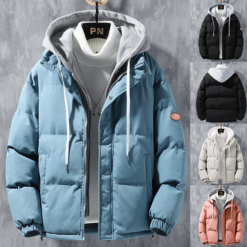 Fashion Hooded Jacket Men Winter Windproof