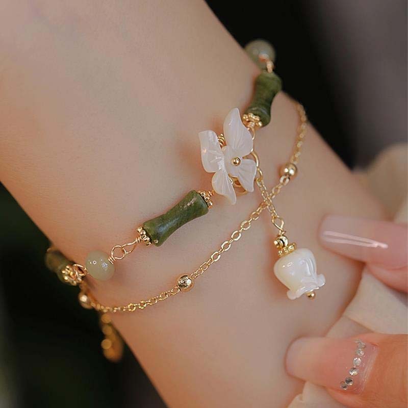 New Chinese Style Bamboo Butterfly Bracelet National Style Niche Design